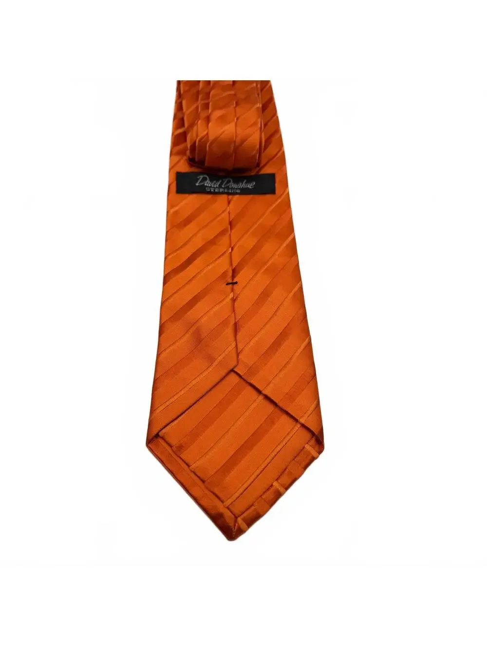 David Donahue Tie Men's Orange Woven in Italy